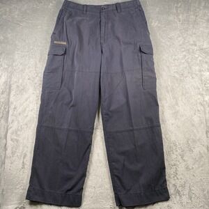 Vintage Abercrombie & Fitch Pants Mens L Blue Grey Cargo Adjustable Baggy Skate